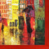 Street (Umbrellas) with Stiletto Red Frame, 39.5" x 27.5"