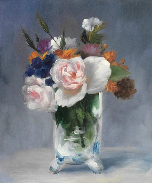 Flowers in a Crystal Vase