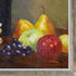 Asters and Fruit on a Table with Champagne Silhouette Frame, 22.4" x 26.4"