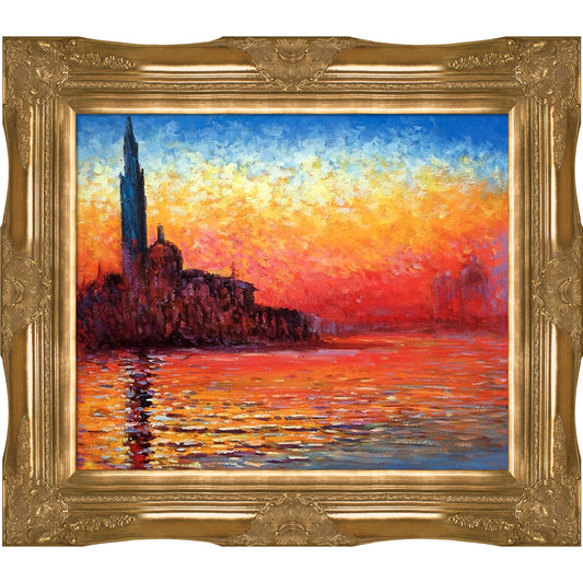 San Giorgio Maggiore by Twilight with Victorian Gold Frame, 28" x 32"