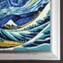 Starry Night Wave Collage with Magnesium Silver Frame, 25.25" x 29.25"