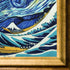 Starry Night Wave Collage with Athenian Gold Frame, 25" x 29"