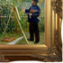 Monet Painting in His Garden at Argenteuil, 1873 with Victorian Gold Frame, 28" x 32"