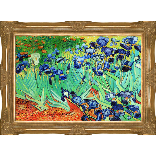 Irises with Victorian Gold Frame, 32" x 44"