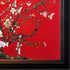 Branches of an Almond Tree in Blossom, Ruby Red with Veine D'Or Bronze Angled Frame, 29" x 41"