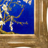 Branches of an Almond Tree in Blossom, Sapphire Blue with Victorian Gold Frame, 28" x 32"