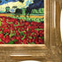 Starry Poppies Collage with Victorian Gold Frame, 28" x 32"