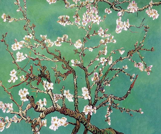 Branches of an Almond Tree in Blossom, Jade