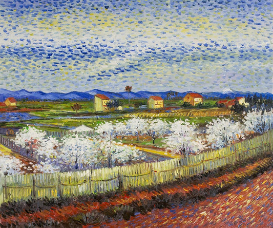 Peach Trees in Blossom