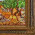 Olive Trees with Yellow Sun and Sky with Black Crackle King Frame, 28" x 32"